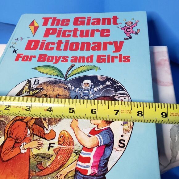 Vintage Blue The Giant Picture Dictionary For Boys & Girls Book England Pub HB - Picture 10 of 10